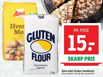 SPAR Amo eller gluten hvedemel tilbud