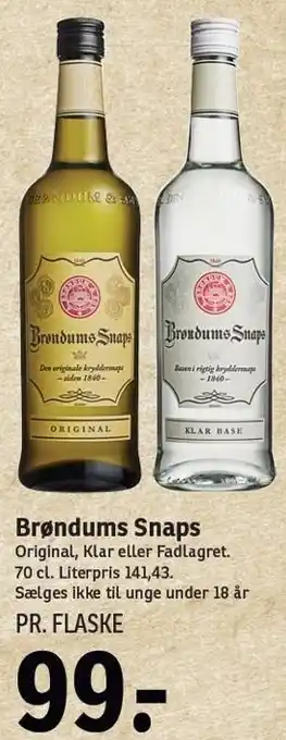 SPAR Brøndums snaps tilbud