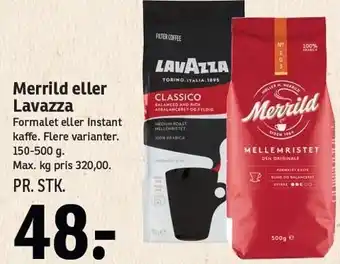 SPAR Merrild eller lavazza tilbud