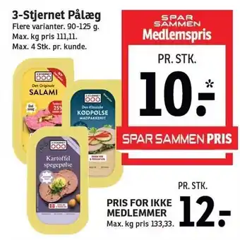 SPAR 3-stjernet pålæg tilbud