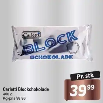 Fakta Tyskland Carletti blockchokolade tilbud