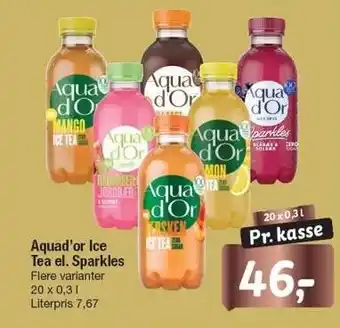 Fakta Tyskland Aquad'or ice tea el. sparkles tilbud
