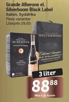 Fakta Tyskland Grande alberone el. silverboom black label tilbud