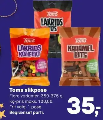 SuperBrugsen Toms slikpose tilbud