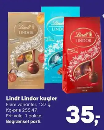 SuperBrugsen Lindt Lindor kugler tilbud