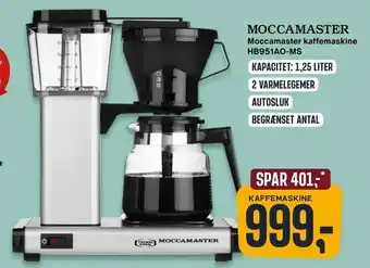 Skousen Moccamaster kaffemaskine HB951AO-MS tilbud