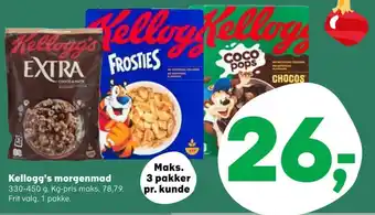 SuperBrugsen Kellogg's morgenmad tilbud