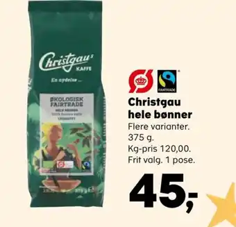 SuperBrugsen Christgau hele bønner tilbud