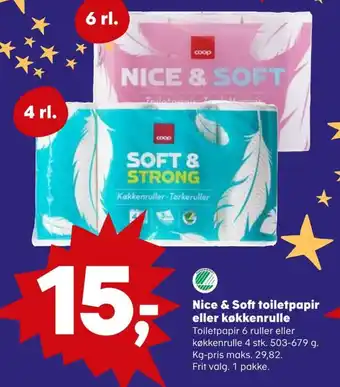 SuperBrugsen Nice & Soft toiletpapir eller køkkenrulle tilbud