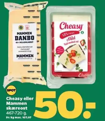 Netto Cheasy eller Mammen skæreost tilbud
