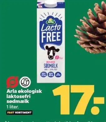 Netto Arla økologisk laktosefri sødmælk 1 liter. tilbud