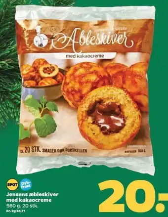 Netto Jensens æbleskiver med kakaocreme tilbud