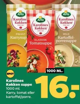 Netto Karolines Køkken suppe 1000 ml. tilbud