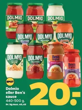 Netto Dolmio eller Ben's sauce tilbud