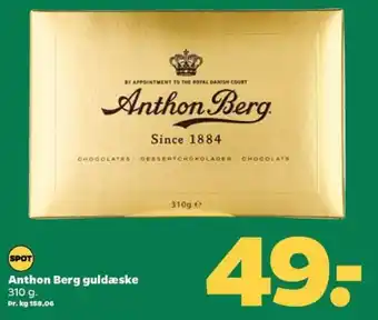 Netto Anthon Berg guldæske 310 g. tilbud