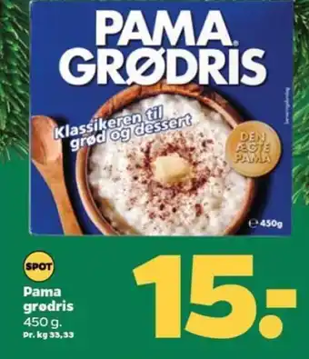 Netto Pama grødris 450 g. tilbud