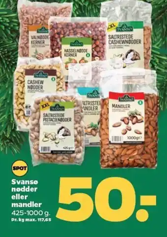 Netto Svanso nødder eller mandler tilbud