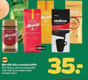 Netto Merrild eller Lavazza kaffe tilbud