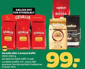 Netto Gevalia eller Lavazza kaffe 1000-1200 g. tilbud