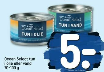 REMA 1000 Ocean Select tun i olie eller vand tilbud