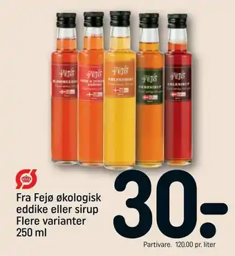 Fra Fejø økologisk eddike eller sirup