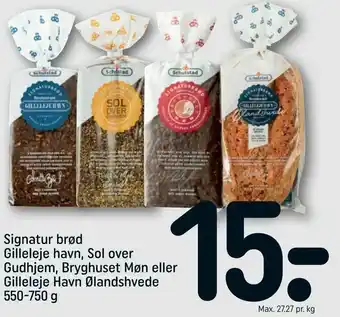 REMA 1000 Signatur brød Gilleleje havn, Sol over Gudhjem, Bryghuset Møn eller Gilleleje Havn Ølandshvede tilbud