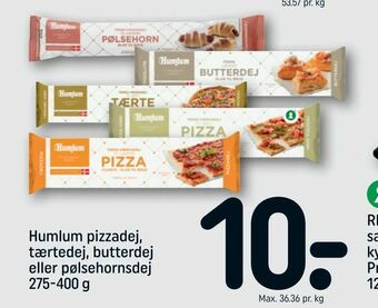 REMA 1000 Humlum pizzadej, tærtedej, butterdej eller pølsehornsdej tilbud