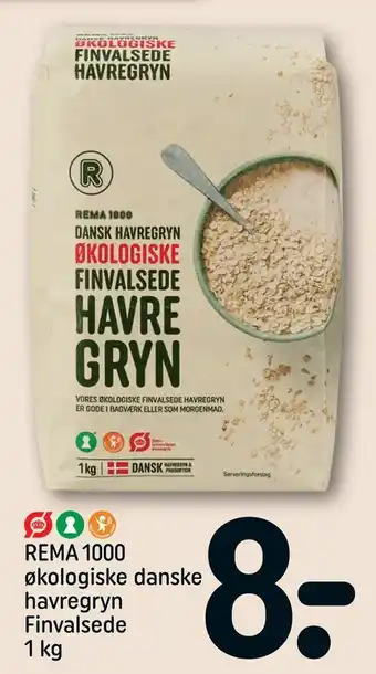 REMA 1000 REMA 1000 økologiske danske havregryn tilbud
