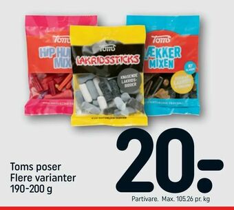 REMA 1000 Toms poser tilbud