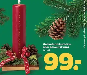 Kalenderdekoration eller adventskrans