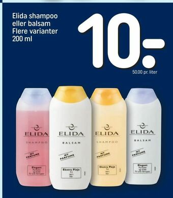 REMA 1000 Elida shampoo eller balsam tilbud