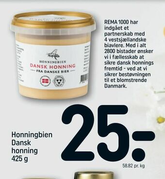 REMA 1000 Honningbien Dansk honning tilbud
