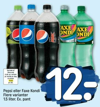REMA 1000 Pepsi eller Faxe Kondi tilbud