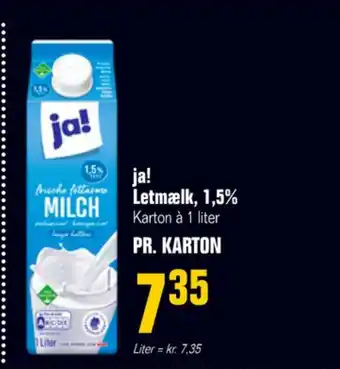 Otto Duborg Ja! letmælk langtidsholdbar 1,5% tilbud
