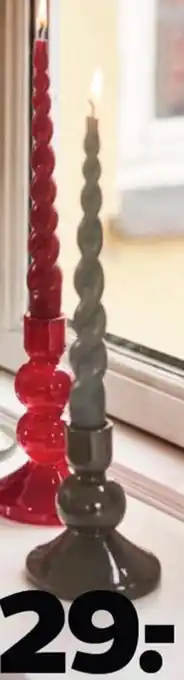 Netto Lysestage i glas tilbud