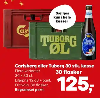 Kvickly Carlsberg eller tuborg 30 stk. kasse tilbud