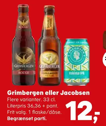 Kvickly Grimbergen eller jacobsen tilbud