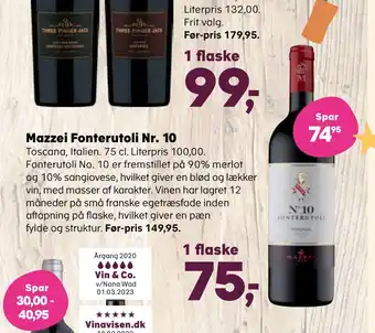 Kvickly Mazzei fonterutoli nr. 10 tilbud