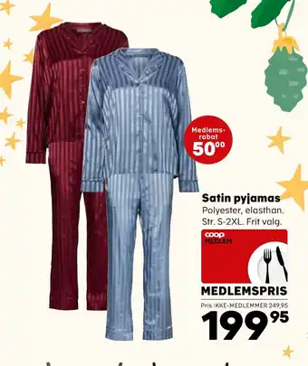 Kvickly Satin pyjamas tilbud