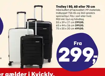 Kvickly Trolley i 50,60 eller 70 cm tilbud