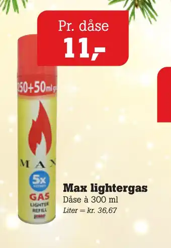 Max lightergas