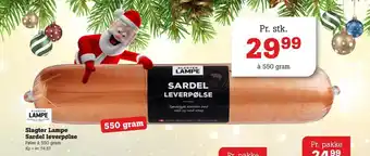Slagter lampe sardel leverpølse