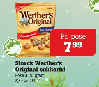 Poetzsch Padborg Storck werther's original sukkerfri tilbud