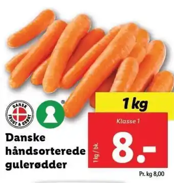 Lidl Danske håndsorterede gulerødder tilbud