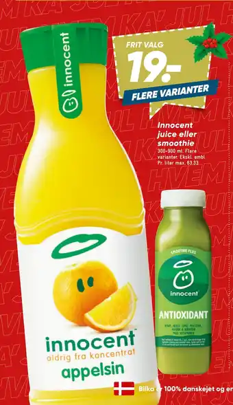 Bilka Innocent juice eller smoothie tilbud