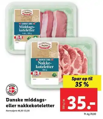 Danske middags- eller nakkekoteletter