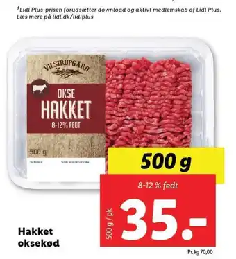 Lidl Hakket oksekød tilbud