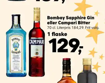 Bombay sapphire gin eller campari bitter