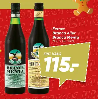 Bilka Fernet branca eller branca menta tilbud