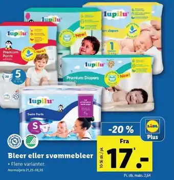 Lidl Bleer eller svømmebleer tilbud